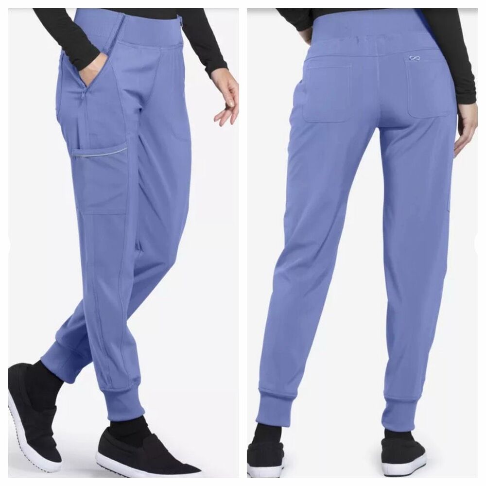 Cherokee Infinity 5-Pocket STRETCH Tapered Jogger Cargo Scrub Pants Size Small